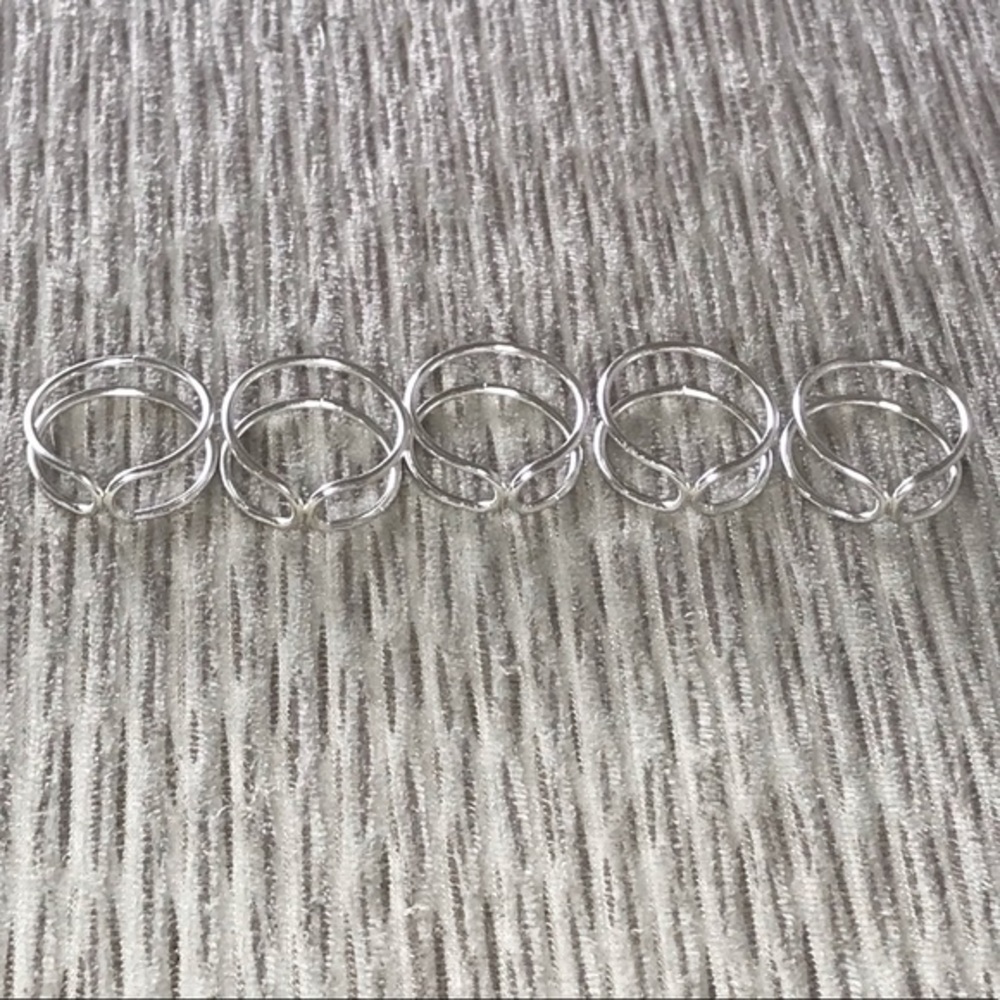 🌞10/$35🌞Lightweight Silver Stacking Rings - Picture 2 of 3